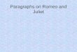 Paragraphs on Romeo and Juliet. Tips Dont mention how great or beautiful Shakespeares writing is. We know this. Shakespeare uses imagery to describe Romeos
