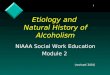 1 Etiology and Natural History of Alcoholism NIAAA Social Work Education Module 2 (revised 3/04)