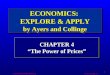 ©2004 Prentice Hall Publishing Ayers/Collinge, 1/e 1 CHAPTER 4 The Power of Prices