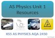 AS Physics Unit 1 Resources AS Physics Unit 1 Resources Mr D Powell