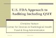 25 Sept. 2003 Frankfurt, Germany1 U.S. FDA Approach to Auditing Including QSIT Christine Nelson Center for Devices & Radiological Health Food & Drug Administration