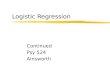 Logistic Regression Continued Psy 524 Ainsworth. Equations Regression Equation