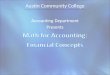 Austin Community College. Examples Financial accounting math concepts