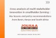 Cross analysis of multi-stakeholder innovation in smallholder farming : Key lessons and policy recommendations from Benin, Kenya and South Africa AISA