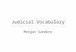 Judicial Vocabulary Morgan Sanders. Activist approach