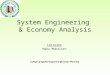 System Engineering & Economy Analysis Lecturer Maha Muhaisen College of Applied Engineering& Urban Planning