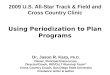 Using Periodization to Plan Programs Dr. Jason R. Karp, Ph.D. Owner, RunCoachJason.com Director/Coach, REVO 2 LT Running Team TM Cross Country Coach, San