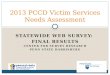 STATEWIDE WEB SURVEY: FINAL RESULTS CENTER FOR SURVEY RESEARCH PENN STATE HARRISBURG 2013 PCCD Victim Services Needs Assessment