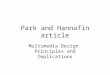 Park and Hannafin article Multimedia Design Principles and Implications