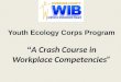 Youth Ecology Corps Program A Crash Course in Workplace Competencies