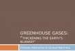 GREENHOUSE GASES: THICKENING THE EARTHS BLANKET Climate Alteration & Global Warming