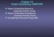 Chapter 13 Project Scheduling: PERT/CPM n Project Scheduling Based on Expected Activity Times Expected Activity Times n Project Scheduling Considering