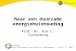 Copernicus Institute Sustainable Development and Transition Management - April 17, 2002 Naar een duurzame energiehuishouding Prof. Dr. Wim C. Turkenburg