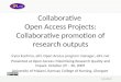 Collaborative Open Access Projects: Collaborative promotion of research outputs Iryna Kuchma, eIFL Open Access program manager, eIFL.net Presented at Open