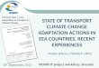 STATE OF TRANSPORT CLIMATE CHANGE ADAPTATION ACTIONS IN EEA COUNTRIES, RECENT EXPERIENCES Natalia Sobrino (TRANSyT- UPM) ETC/CCA Task 2.1.2.4 Adaptation