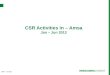 CSR Activities in – Amsa Jan – Jun 2013 Slide 1 – Jul 2013