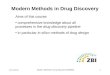 1st Lecture Modern Methods in Drug Discovery WS08/09 1 Modern Methods in Drug Discovery Aims of this course: comprehensive knowledge about all processes