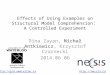 Effects of Using Examples on Structural Model Comprehension: A Controlled Experiment Dina Zayan, Michał Antkiewicz, Krzysztof Czarnecki 2014.06.06 ://necsis.ca