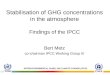 Stabilisation of GHG concentrations in the atmosphere Findings of the IPCC Bert Metz co-chairman IPCC Working Group III INTERGOVERNMENTAL PANEL ON CLIMATE