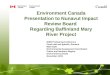 Environment Canada Presentation to Nunavut Impact Review Board Regarding Baffinland Mary River Project NIRB Prehearing Conference Pond Inlet and Igloolik,
