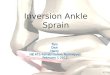 Inversion Ankle Sprain TomDickHarry HK 473 Rehabilitation Techniques February 1 2012