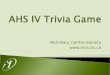 AHS IV Trivia Game McCreary Centre Society 