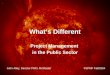 What’s Different Project Management in the Public Sector John Alley, Director PMO, McMaster PSPMF Fall/2004