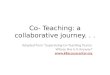 Co- Teaching: a collaborative journey... Adapted from “Supervising Co-Teaching Teams: Whose line is it Anyway? 