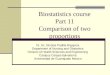 Biostatistics course Part 11 Comparison of two proportions Dr. Sc. Nicolas Padilla Raygoza Department of Nursing and Obstetrics Division of Health Sciences