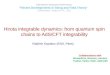 Hirota integrable dynamics: from quantum spin chains to AdS/CFT integrability Vladimir Kazakov (ENS, Paris) International Symposium Ahrenshoop “Recent