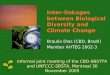 Inter-linkages between Biological Diversity and Climate Change Braulio Dias (CBD, Brazil) Member AHTEG 2002-3 Informal joint meeting of the CBD-SBSTTA
