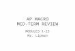 AP MACRO MID-TERM REVIEW MODULES 1-23 Mr. Lipman