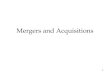 1 Mergers and Acquisitions. 2 Merger: the boards of directors of two firms agree to combine and seek shareholder approval for combination. The target