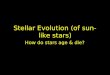 Stellar Evolution (of sun- like stars) How do stars age & die?