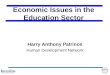 Economic Issues in the Education Sector Harry Anthony Patrinos Human Development Network