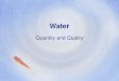 Water Quantity and Quality. What is Water Pollution? any physical (temperature, oxygen), chemical (mercury), or biological (disease, sewage) change to