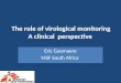 The role of virological monitoring A clinical perspective Eric Goemaere MSF South Africa