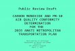 Public Review Draft CARBON MONOXIDE AND PM-10 AIR QUALITY CONFORMITY DETERMINATION FOR THE 2035 AMATS METROPOLITAN TRANSPORTATION PLAN Municipality of