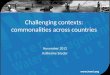 Water for a food-secure world Challenging contexts: commonalities across countries November 2012 Katherine Snyder