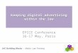 Keeping digital advertising within the law EFCCE Conference 16-17 May, Paris LHC Building Blocks - Media Law Training