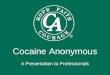 Cocaine Anonymous A Presentation to Professionals