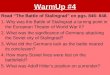 WarmUp #4 Read “The Battle of Stalingrad” on pgs. 846- 848. 1. Why was the Battle of Stalingrad a turning point in the European Theater of World War II?
