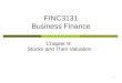 1 FINC3131 Business Finance Chapter 9: Stocks and Their Valuation