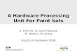 A Hardware Processing Unit For Point Sets S. Heinzle, G. Guennebaud, M. Botsch, M. Gross Graphics Hardware 2008