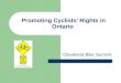 Promoting Cyclists’ Rights in Ontario Cleveland Bike Summit