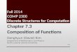 Fall 2014 COMP 2300 Discrete Structures for Computation Donghyun (David) Kim Department of Mathematics and Physics North Carolina Central University 1