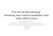 The Art of Interviewing: Knowing your intern candidate (and other ERAS tricks) Sheilah Bernard, MD Associate Program Director, Medicine Residency Chair,