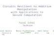 Circuits Resilient to Additive Manipulation with Applications to Secure Computation Yuval Ishai Technion Daniel Genkin Manoj Prabhakaran Amit Sahai Eran