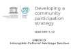 UNESCO Intangible Cultural Heritage Section Developing a community participation strategy NOM PPT 5.12