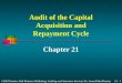 ©2003 Prentice Hall Business Publishing, Auditing and Assurance Services 9/e, Arens/Elder/Beasley 21 - 1 Audit of the Capital Acquisition and Repayment